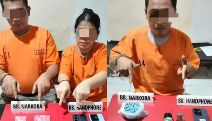 Satnarkoba Kampar Tangkap Tiga Pengedar Narkoba Termasuk Pasutri