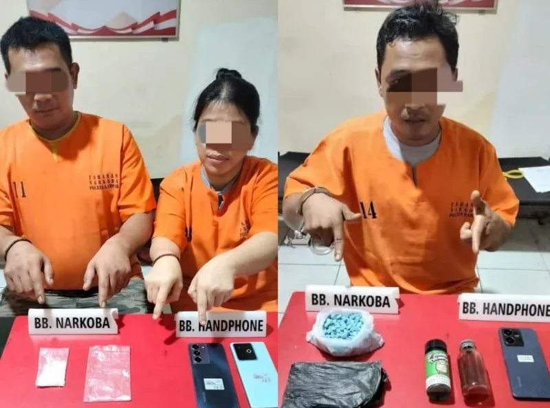 Satnarkoba Kampar Tangkap Tiga Pengedar Narkoba Termasuk Pasutri