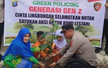 Green Policing Polres Kampar, Edukasi Anak TK Peduli Lingkungan