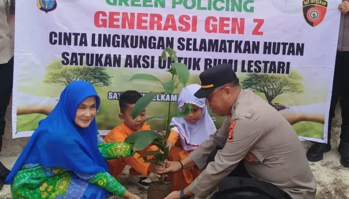 Green Policing Polres Kampar, Edukasi Anak TK Peduli Lingkungan