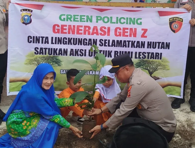 Green Policing Polres Kampar, Edukasi Anak TK Peduli Lingkungan