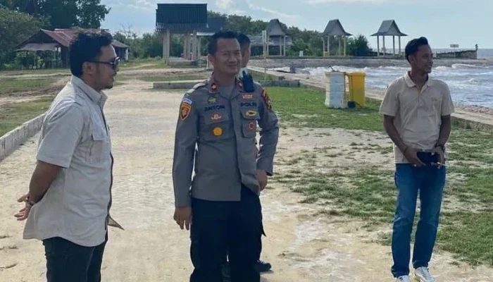 Wakapolres Bengkalis dan IAIN Bengkalis Tinjau Persiapan Aksi Peduli Lingkungan di Selat Baru