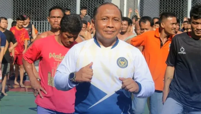 Kalapas Bengkalis Ajak Petugas dan WBP Jaga Kebugaran Lewat Senam Bersama