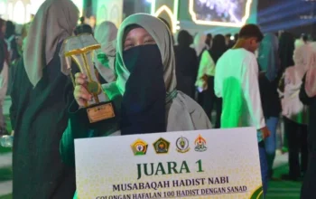 Nayya Melhanie Asal Bengkalis Raih Juara 1 Nasional Hafalan 100 Hadis di STQH Kendari