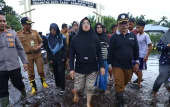 Bupati Siak Afni Zulkifli Tinjau Lokasi Banjir di Koto Gasib