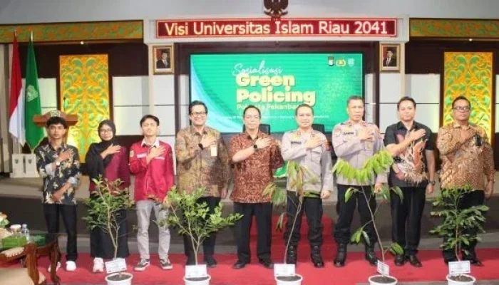 Polresta Pekanbaru Gaungkan Green Policing, Ajak Kampus Jaga Lingkungan