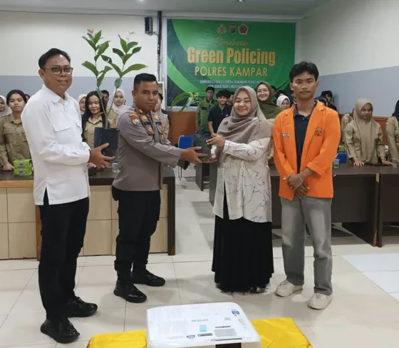 Polres Kampar Ajak Mahasiswa Hijaukan Kampus