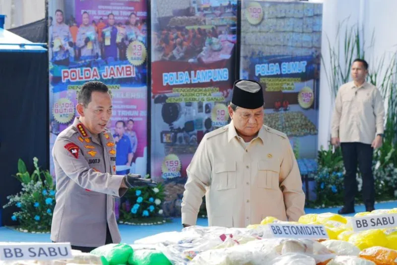 Prabowo Tegaskan Perang Total Terhadap Narkoba: 214 Ton Barang Bukti Dimusnahkan