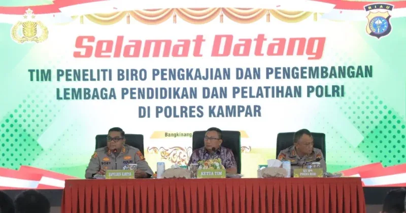 Polres Kampar Jadi Lokasi Penelitian Kinerja Lulusan Polri dan Kepuasan Masyarakat