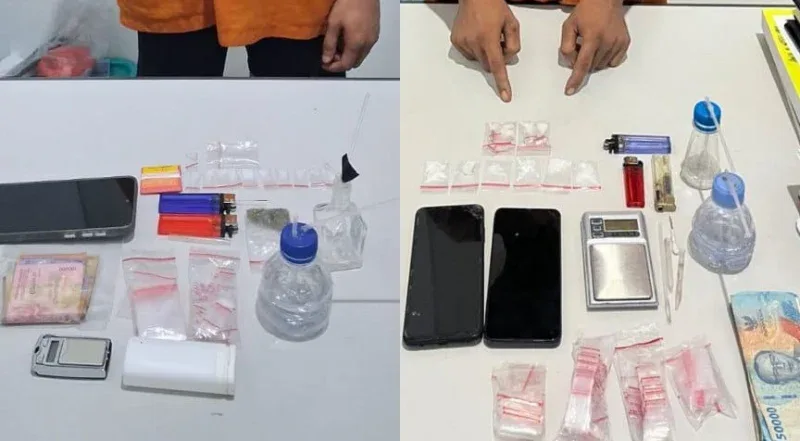 Peredaran Narkoba Masuk ke Desa, Polsek Perhentian Raja Ringkus Dua Pengedar di Hangtuah