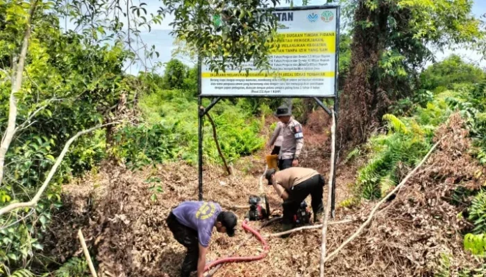Polres Kampar Gencar Cegah Karhutla di Rimbo Panjang, Warga Diimbau Tak Bakar Lahan