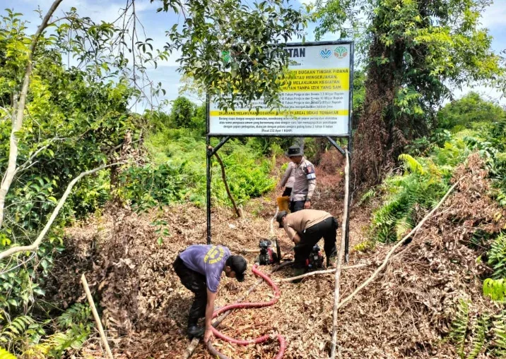 Polres Kampar Gencar Cegah Karhutla di Rimbo Panjang, Warga Diimbau Tak Bakar Lahan