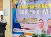 PWI Riau Buka Kejuaraan Tenis Meja dan Domino, Ratusan Wartawan Antusias Ikut