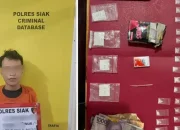 Polres Siak Ringkus Pengedar Shabu di Tualang, 47 Paket Diamankan