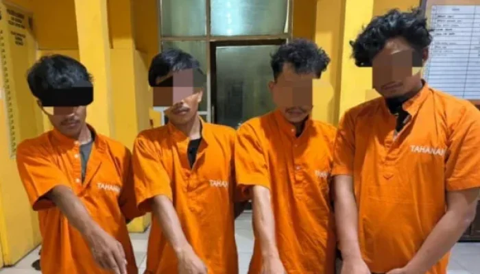 Pesta Sabu Terbongkar di Tapung Hilir, Empat Pemuda Diciduk Bersama 24,58 Gram Barang Bukti