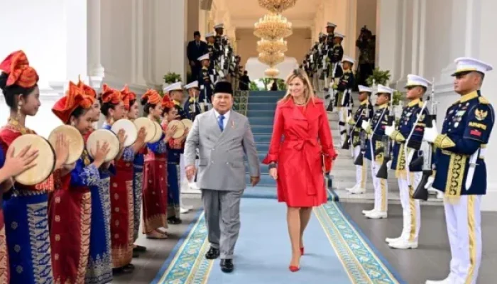 Presiden Prabowo Sambut Ratu Máxima di Istana Merdeka, Bahas Inklusi Keuangan Global