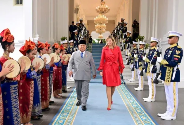 Presiden Prabowo Sambut Ratu Máxima di Istana Merdeka, Bahas Inklusi Keuangan Global