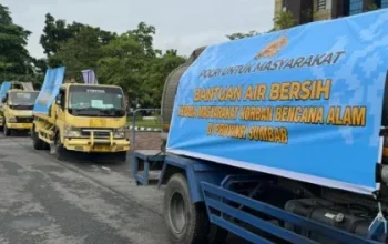 30 Truk Air Bersih ke Sumbar di Kirim ke Sumbar, Prioritaskan Wilayah Terparah Banjir Bandang