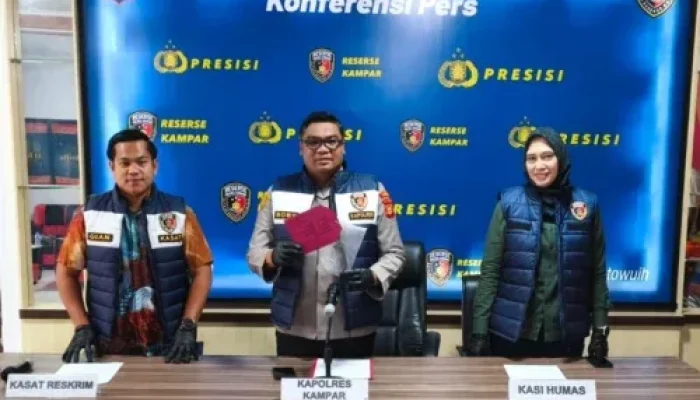 Polres Kampar Ringkus Pelaku Pembunuhan Berencana Bermotif Cemburu di Bukit Ganjau