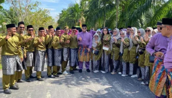 Pemdes Kembung Baru Meriahkan Pawai Ta’aruf MTQ ke-50 Kabupaten Bengkalis di Bandar Laksamana