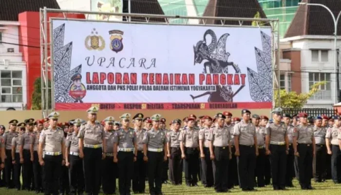 Pengabdian Berbuah Penghargaan, 356 Personel Polda DIY Naik Pangkat di Akhir Tahun