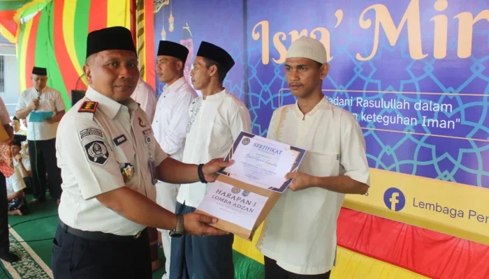 Menyalakan Cahaya Spiritual di Lapas Bengkalis, Isra Mi’raj Jadi Titik Balik Warga Binaan
