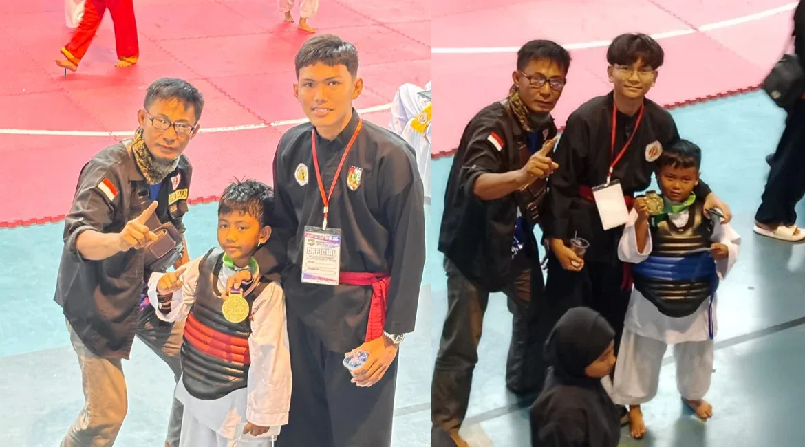 Bikin Bangga, Dua Pelajar SD Santa Maria Raih Emas di Kejuaraan Silat Riau