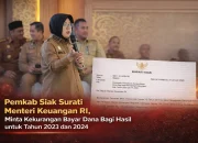 DBH Rp489 Miliar Belum Cair, Pemkab Siak Surati Menkeu Demi Selamatkan Keuangan Daerah