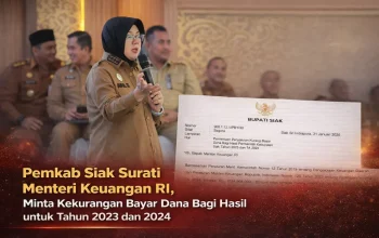 DBH Rp489 Miliar Belum Cair, Pemkab Siak Surati Menkeu Demi Selamatkan Keuangan Daerah