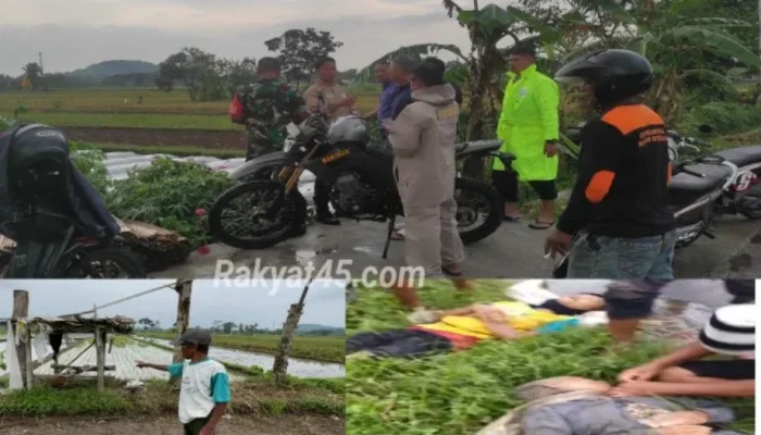 Tragedi di Sawah Seyegan, Petir Menyambar Tiga Buruh Tani dan Dua Meninggal Dunia