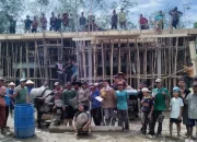 Pengecoran Dak Masjid Jami’ Nurhidayah OKU Timur Dimulai, Warga Butuh Dukungan Dana