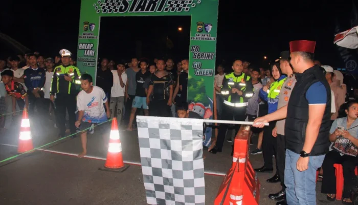 Ramadhan dan Lintasan Prestasi: Polres Bengkalis Tata Malam Minggu Lewat Balap Lari
