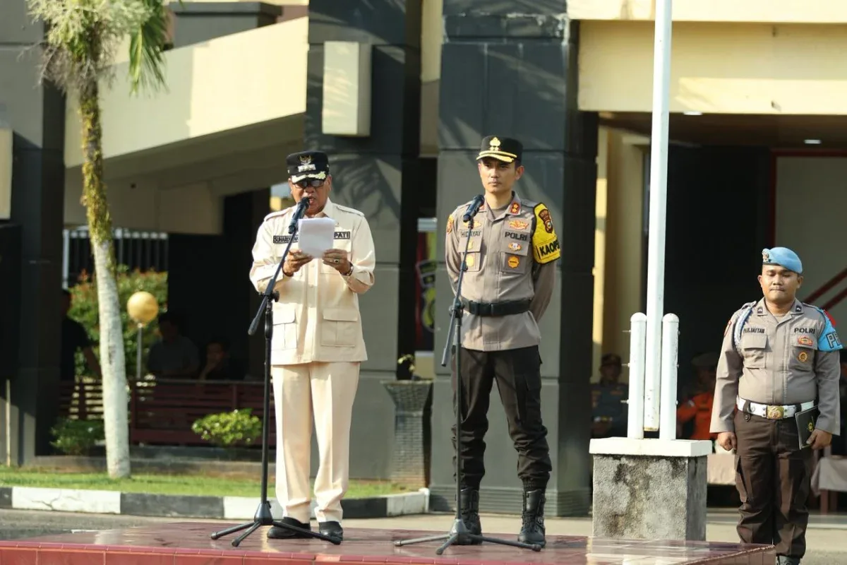 Operasi Ketupat 2026 Dimulai, Bupati dan Kapolres Kuansing Pimpin Apel Pengamanan Idul Fitri