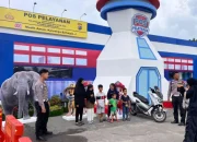Arus Mudik di Posyan PAW Patrol Bengkalis Jadi Ruang Ceria Anak-Anak Bertemu Polisi