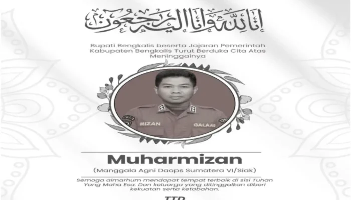 Bupati Bengkalis Sampaikan Duka Mendalam atas Gugurnya Pejuang Karhutla di Medan Tugas