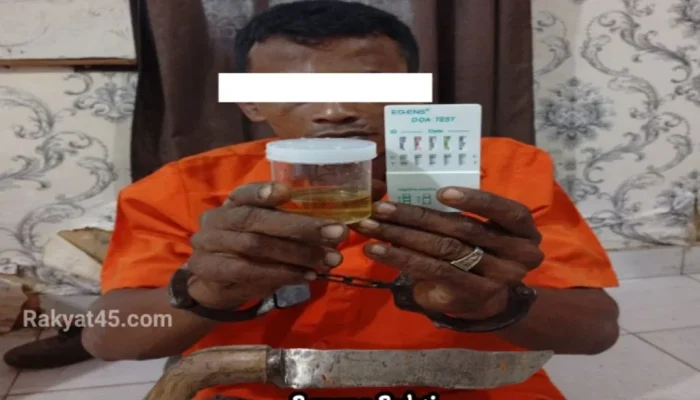 Sakau Sabu, Anak Kandung Ancam Ayah dengan Parang di Rupat