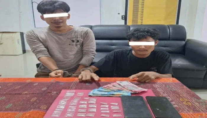30 Paket Sabu Disita di Jalinsum, Dua Pria Ditangkap Polsek Mandau