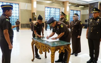 Kajati Riau Lantik Sejumlah Pejabat Baru, Kajari Rohul Berganti