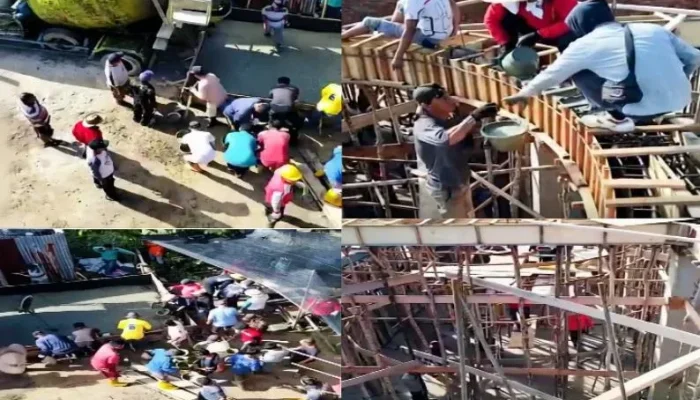 Gotong Royong Warga RW 09 Rampungkan Ring Balok dan Lantai Atas Masjid Nurul Hidayah