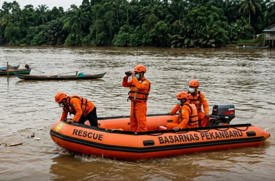 Perahu Terbalik di Sungai Indragiri, Pegawai PNM Hilang Saat Survei Nasabah