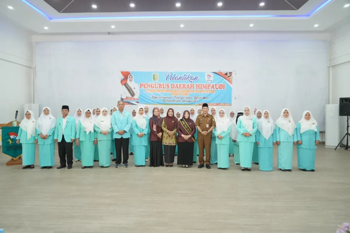 Pengurus Daerah Himpunan Pendidik dan Tenaga Kependidikan Anak Usia Dini Indonesia (HIMPAUDI) Kabupaten Kuantan Singingi masa bakti 2026–2030 resmi dilantik di Pendopo Rumah Dinas Bupati Kuansing, Senin (25/05/2026).