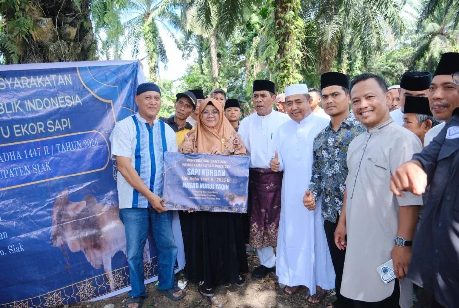 Bupati Afni Serahkan Sapi Kurban Presiden Prabowo untuk Warga Siak