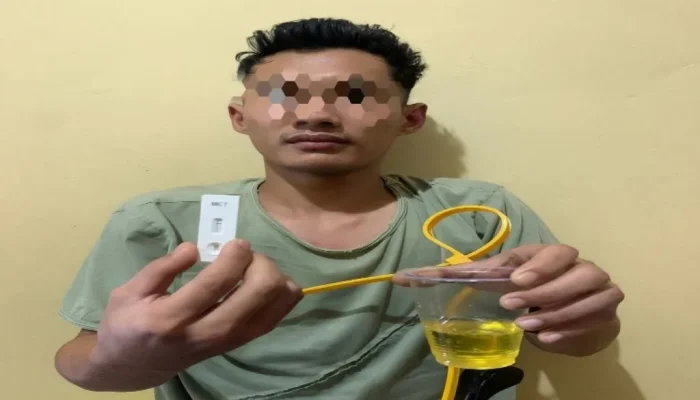 Positif Sabu, Pemuda Bantan Tengah Diciduk Satresnarkoba Bengkalis