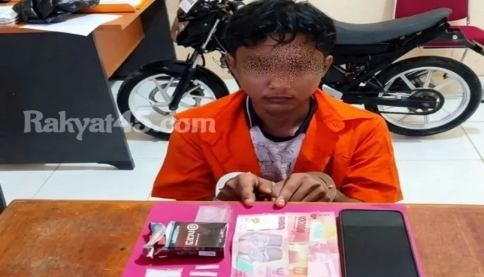 Polsek Siak Kecil Ringkus Pria 26 Tahun, Empat Paket Sabu Disembunyikan di Motor