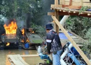 145 Rakit PETI di Kuansing Dimusnahkan Aparat