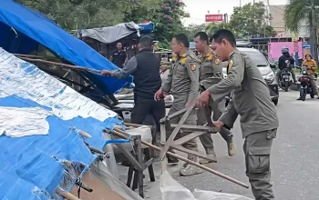 Satpol PP Pekanbaru Siapkan Penertiban Lanjutan PKL di Jalan HR Soebrantas