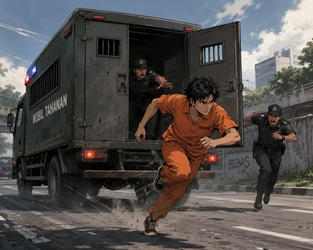 Enam Tahanan Kejari Pekanbaru Kabur Saat Terjebak Macet, Dua Berhasil Ditangkap