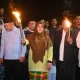 Bupati Afni Hidupkan Kembali Pawai Obor 1 Muharam, 1.200 Peserta Semarakkan Kota Siak