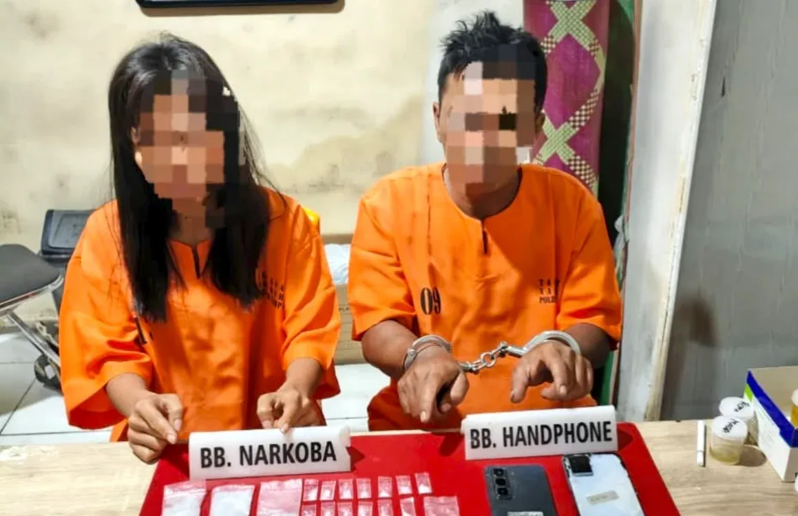 Sepasang Kekasih di Kampar Ditangkap, Polisi Sita 24,70 Gram Sabu