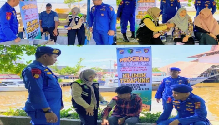 Akses Kesehatan Bergerak, Klinik Terapung Polres Bengkalis Menembus Pesisir